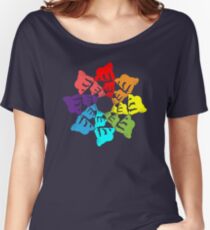 Farbe: Regenbogen Gorillas Baggyfit T-Shirt