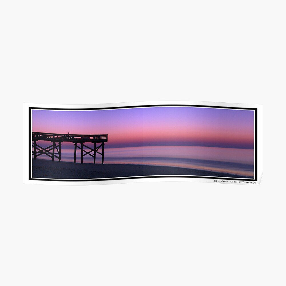 "Edisto Island Beach Fishing Pier Sunrise, SC" Poster by jhernandez