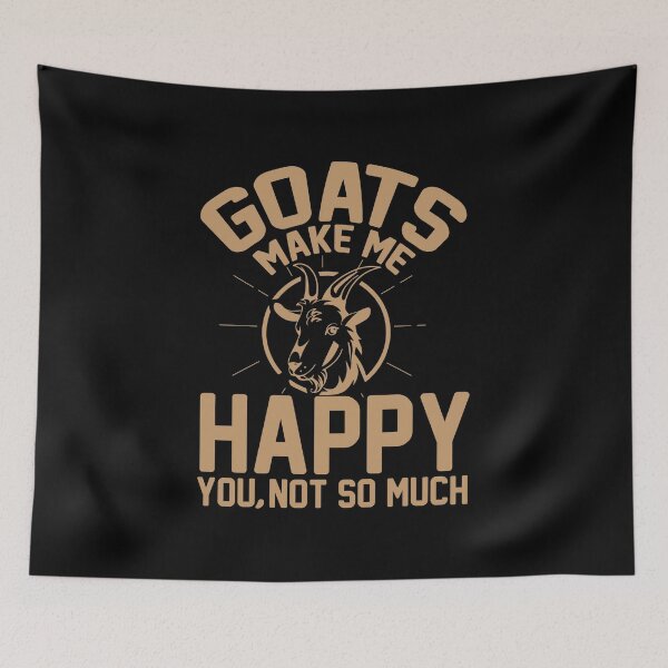 Item preview, Goats Make Me Happy You Not So Much - Funny Farm Animal Gift Ideas designed and sold by cartba.