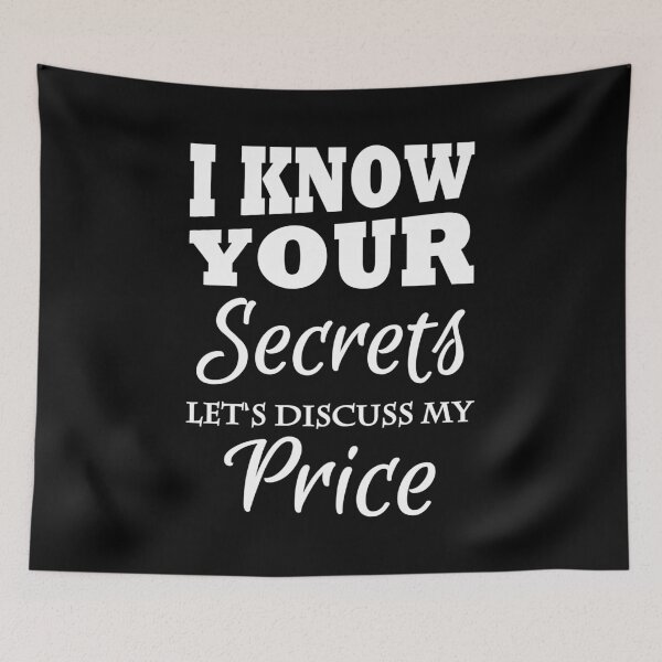 Item preview, I know your secrets. Let's discuss my price designed and sold by TrendyDesigns.