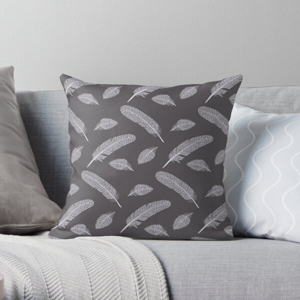 Feather print hot sale throw pillows