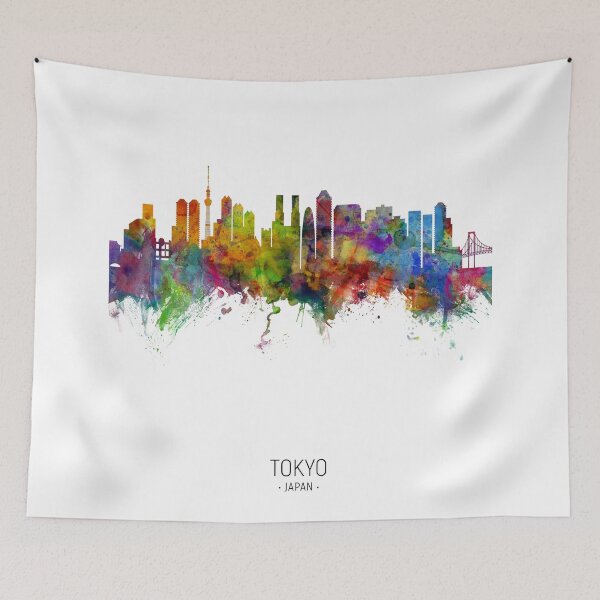Artikelvorschau, Tokyo Japan Skyline entworfen und verkauft von ArtPrints.