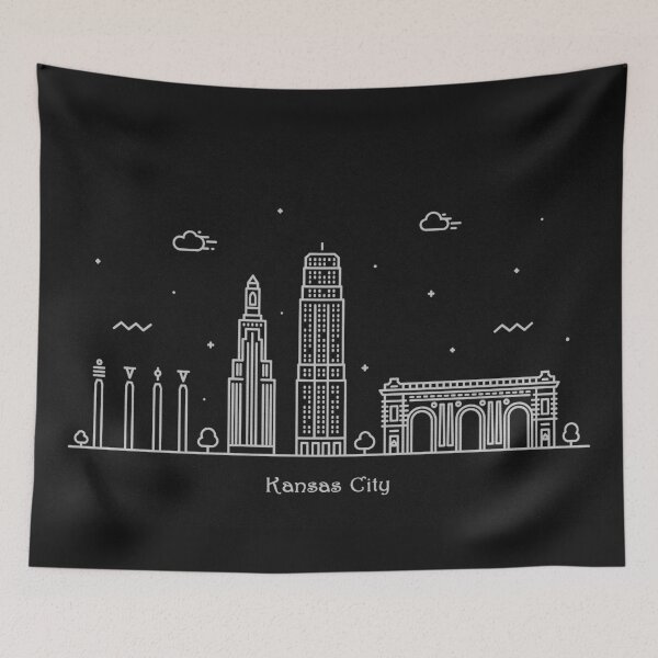 Item preview, Kansas City Skyline Minimal Line Art Poster designed and sold by A Deniz Akerman.