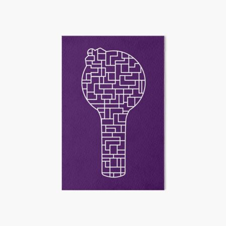 Artikel-Vorschau von Geometrische BTS Army Bomb - Abstract Mosaic Lightstick - Weiß auf Schwarz / Lila, designt und verkauft von bosscheoreom.