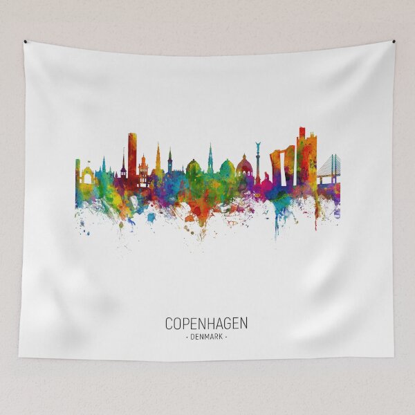 Aperçu de l'œuvre Copenhague Danemark Skyline créée et vendue par ArtPrints.