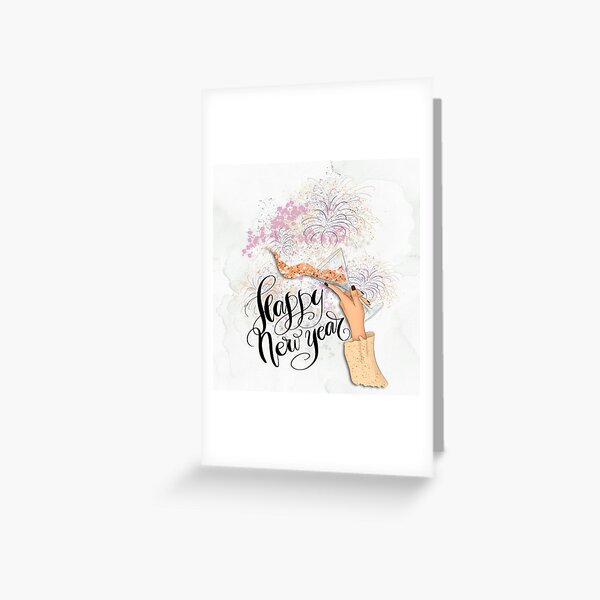 Item preview, Happy New year designed and sold by Bee and Glow Illustrations Shop.