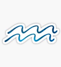Aquarius Blue Galaxy Symbol Sticker