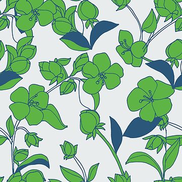 Aperçu de l'œuvre Fleurs au printemps vert et bleu de KShedenhelm