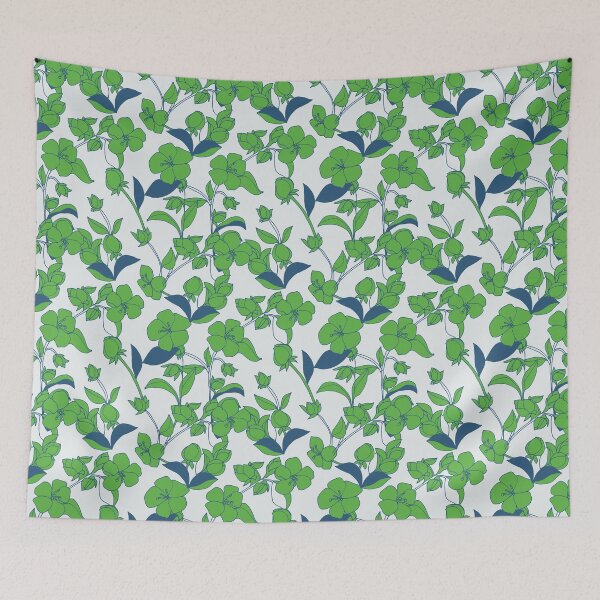 Item preview, Blossoms in Spring Green and Blue designed and sold by KShedenhelm.