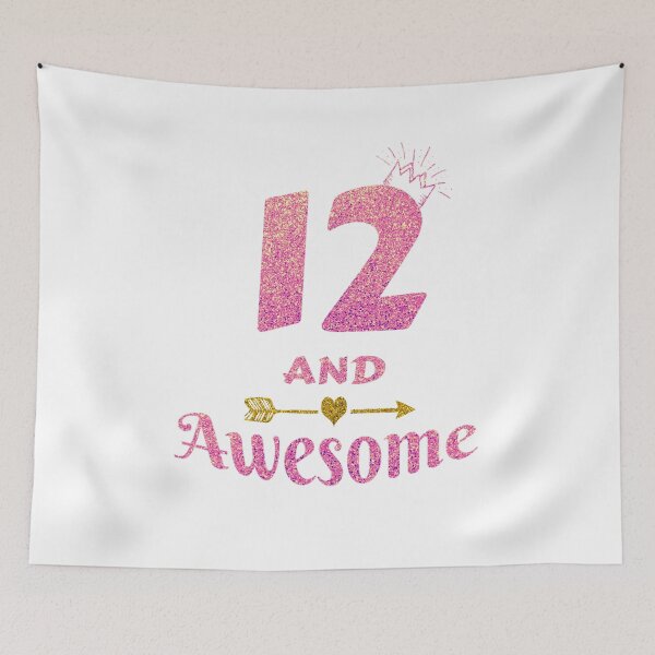 Item preview, 12th Birthday TShirt for Teen Girl, 12 and Awesome Girls Tee designed and sold by Grabitees.