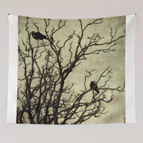 Item preview, Rustic Crows Black Birds Tree Modern Cottage Chic Art Matted Picture USA A465a designed and sold by byNicol.