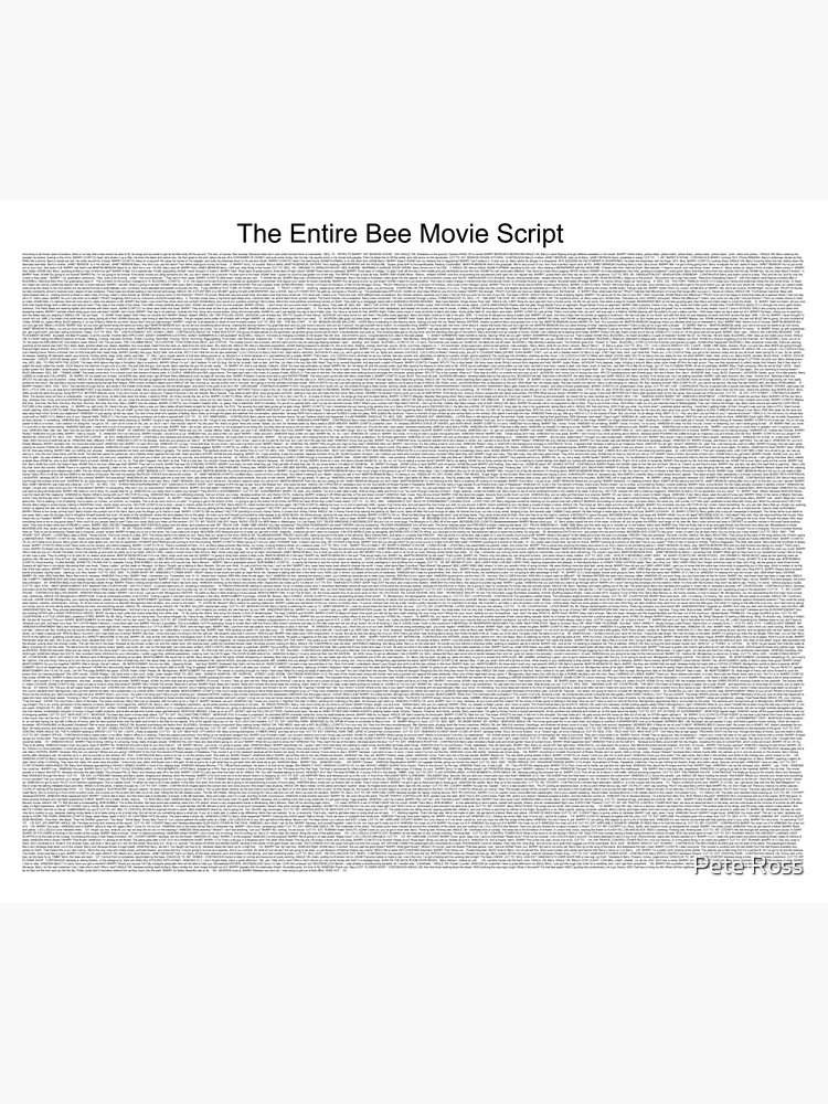 The Entire Bee Movie Script