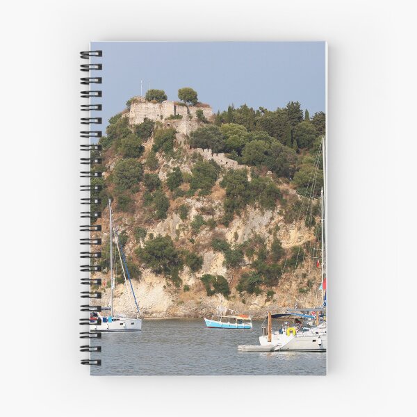 Item preview, Yachts sail near a fortress on a hill Parga Greece designed and sold by goceris.