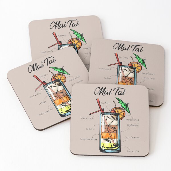 Item preview, Mai Tai Recipe designed and sold by HuckleberryArts.