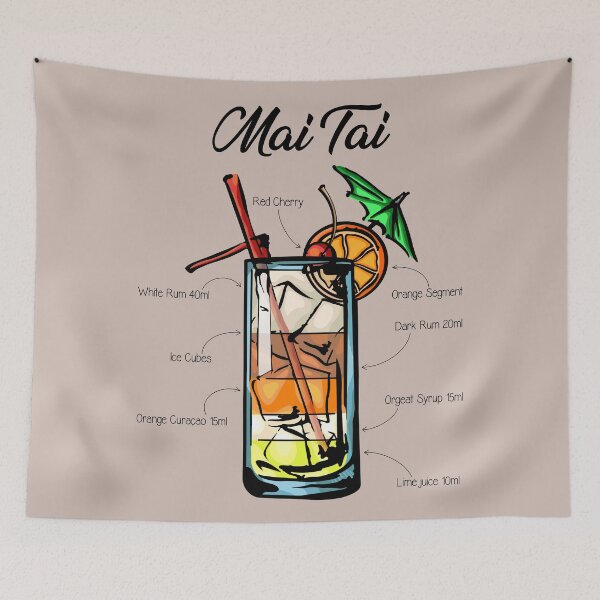 Item preview, Mai Tai Recipe designed and sold by HuckleberryArts.