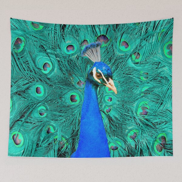 Item preview, Pretty Blue Peacock Bird Modern Cottage Art A467 designed and sold by byNicol.