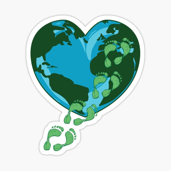 Tag der Erde Reduzieren Sie den CO2-Fußabdruck Ihres Alltags Sticker