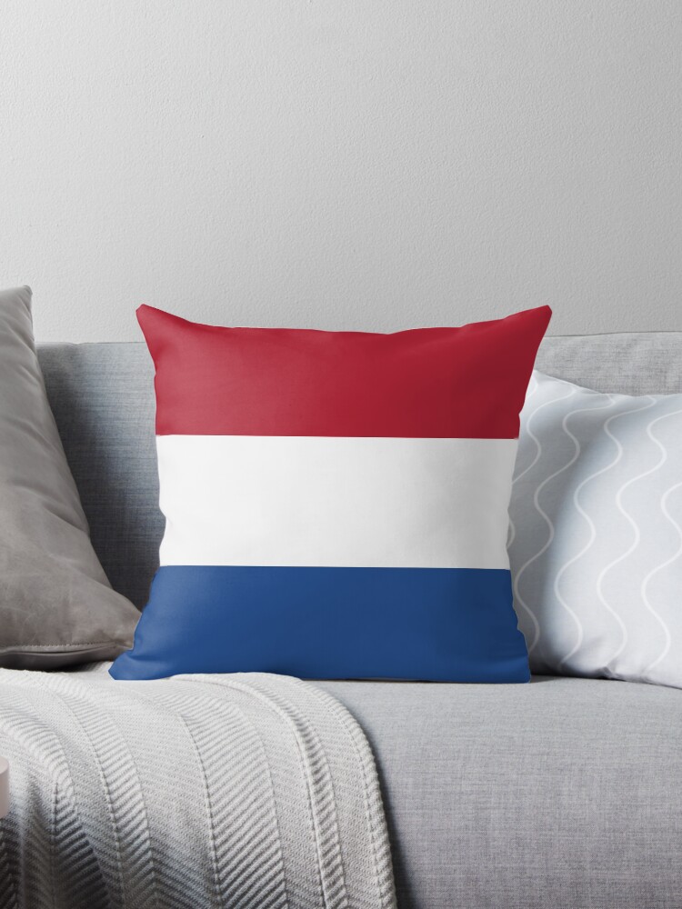 Aperçu 1 sur 3. Coussin avec l'œuvre Drapeau des Pays-Bas créée et vendue par Shorlick.