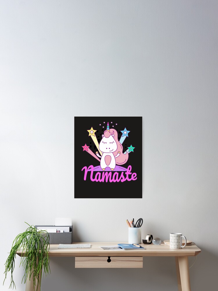Namaste Unicorn Tee For Kids - Girls Yoga T-Shirt