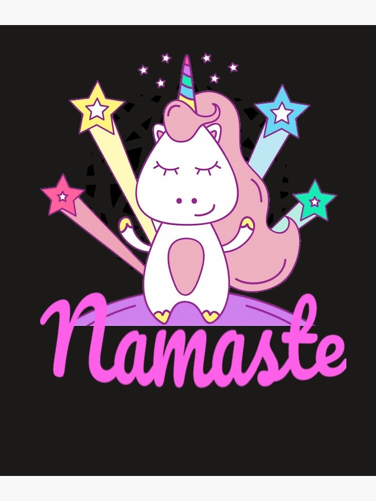 Namaste Unicorn Tee For Kids - Girls Yoga T-Shirt