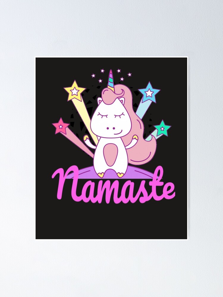 Namaste Unicorn Tee For Kids - Girls Yoga T-Shirt