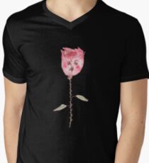 Traurige Blume T-Shirt mit V-Ausschnitt für Männer