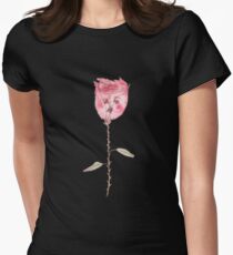 Traurige Blume Tailliertes T-Shirt für Frauen