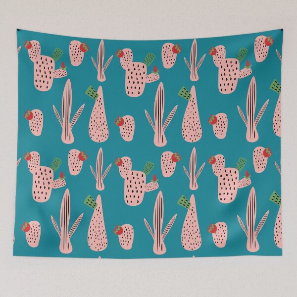 Item preview, Mid Mod Cactus Teal designed and sold by susycosta.