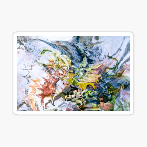 fluid objects art abstraction Sticker