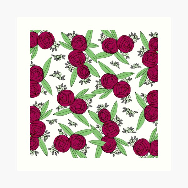 Maroon Ranunculus Art Print