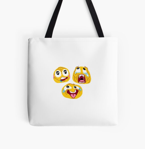 Relatable Emojis All Over Print Tote Bag