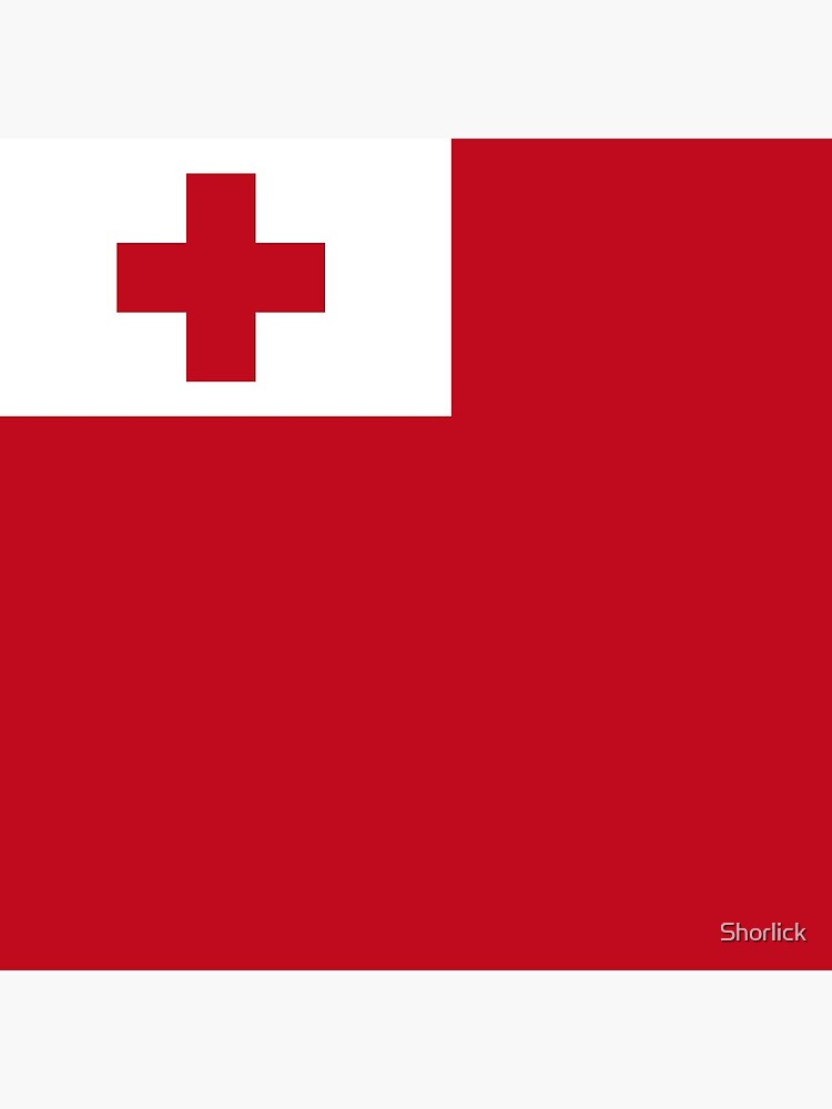 Aperçu 3 sur 3. Coussin avec l'œuvre Drapeau du Tonga créée et vendue par Shorlick.