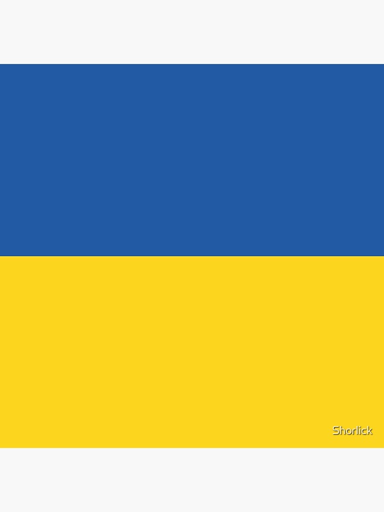 Aperçu 3 sur 3. Coussin avec l'œuvre Drapeau d'Ukraine créée et vendue par Shorlick.