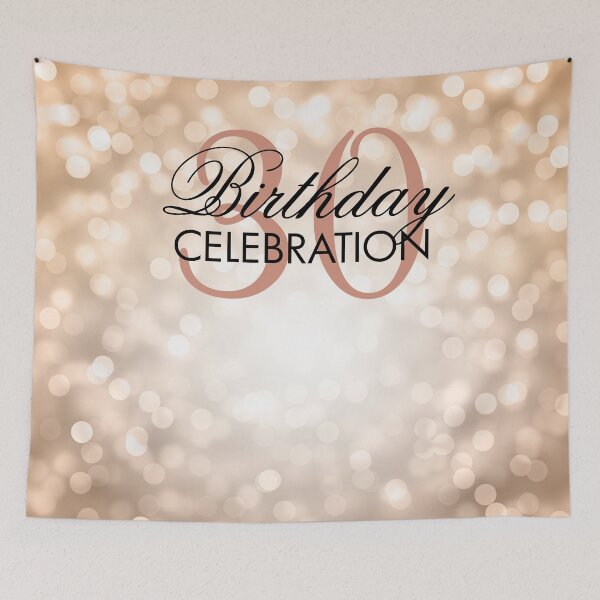 Item preview, Rose Gold Bokeh Lights 30th Birthday Backdrop  designed and sold by Rewards4life.