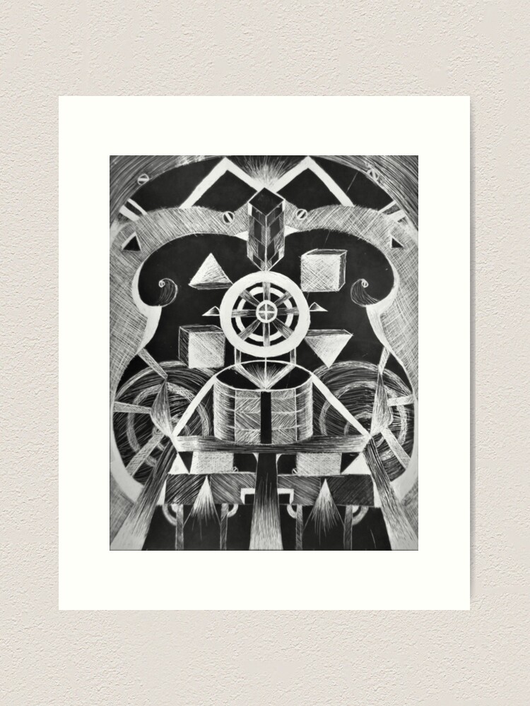 Abstract Scratchboard Art