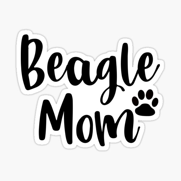 Madre beagle Pegatina