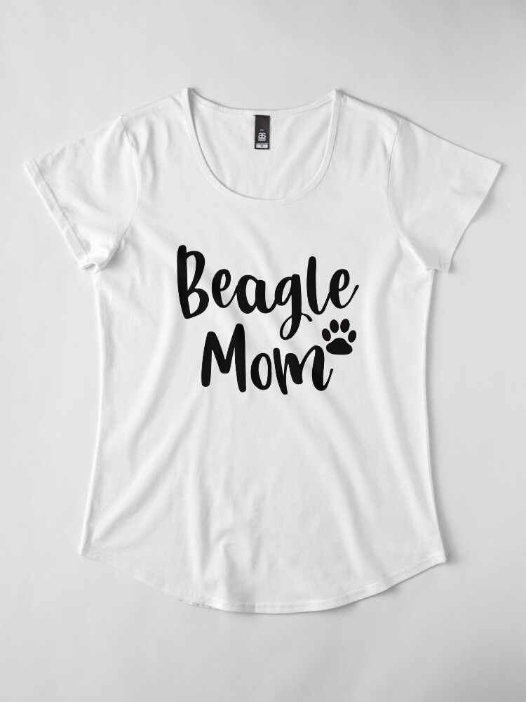 Alternate view of Beagle Mom Premium Scoop T-Shirt