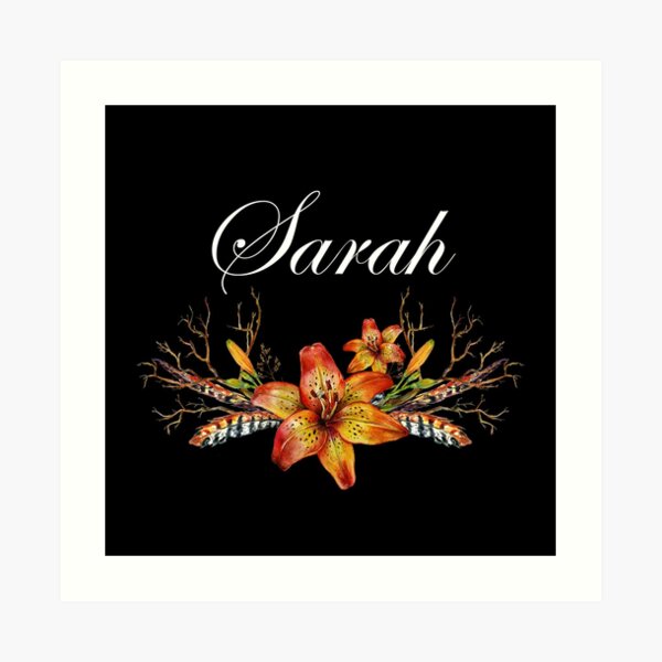 Sarah Name Art Prints Redbubble