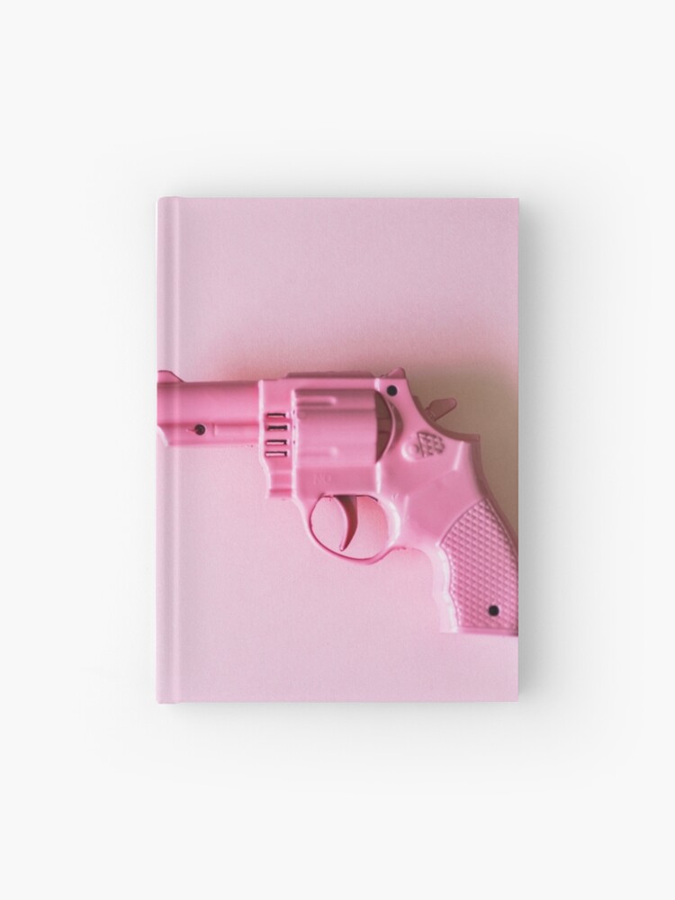 Pastel Soft Pink Revolver Gun Shooting Flowers Daisies Hardcover Journal By Illeanalior Redbubble