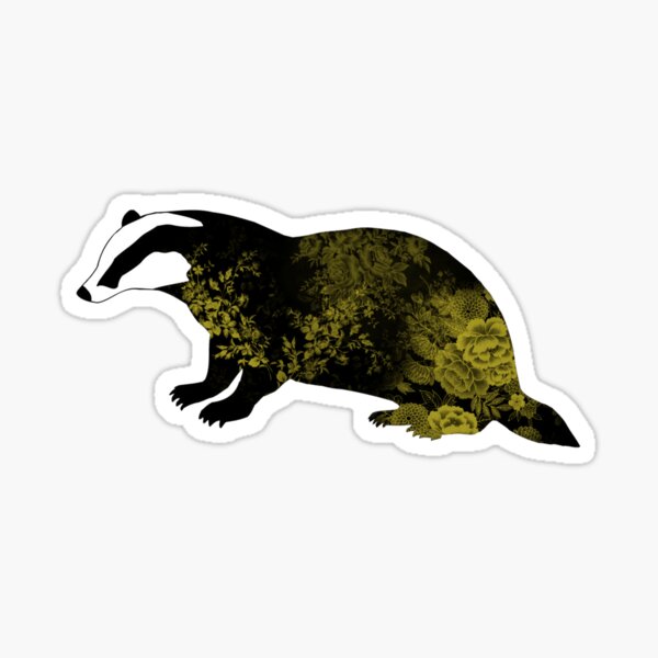 Floral Badger Sticker