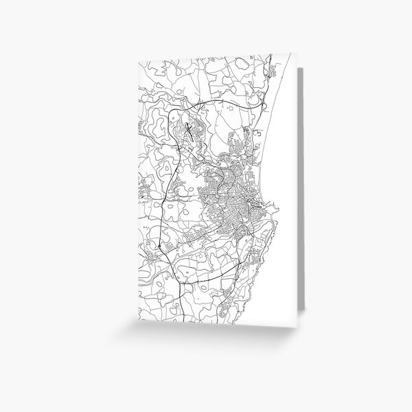 Aberdeenshire map poster print wall art, United Kingdom gift printable, Home and Nursery, Modern map decor for office, Map Art, Map Gifts Greeting Card