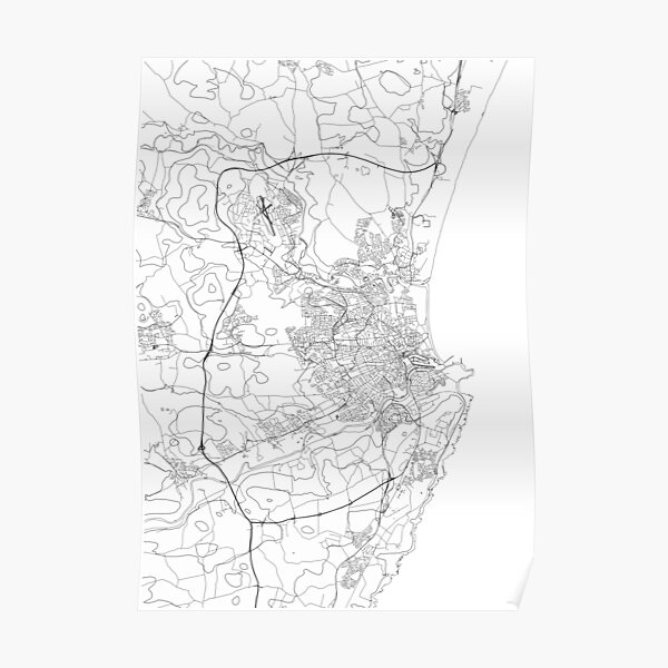 Aberdeenshire map poster print wall art, United Kingdom gift printable, Home and Nursery, Modern map decor for office, Map Art, Map Gifts Poster