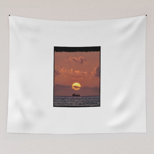 Item preview, Kochi port and a ship shadowy profile in sunset - 133 designed and sold by OracleArtist.