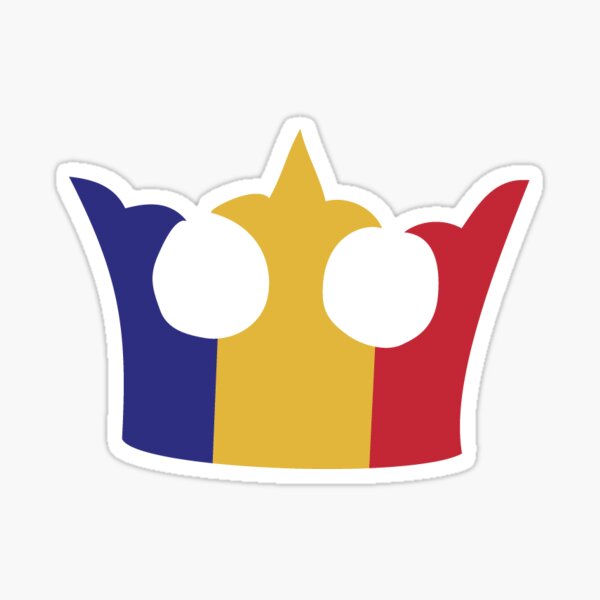 Queens Tricolour Crown Sticker
