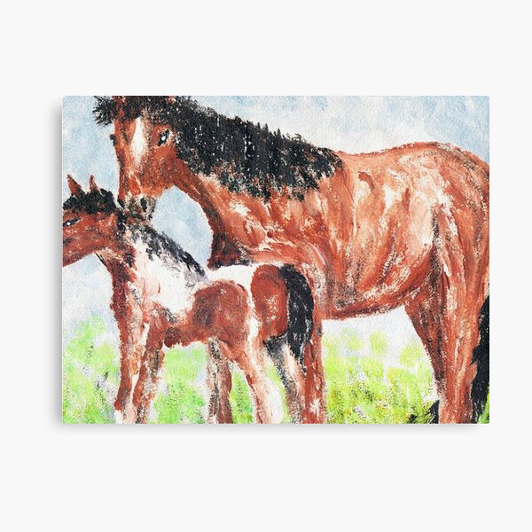 Horses Together Canvas Print