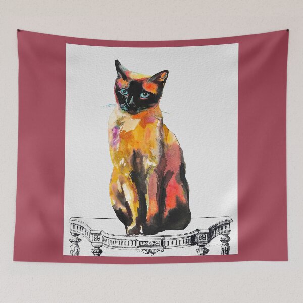 Item preview, Watercolor Cat on Table C designed and sold by Jean Plout.