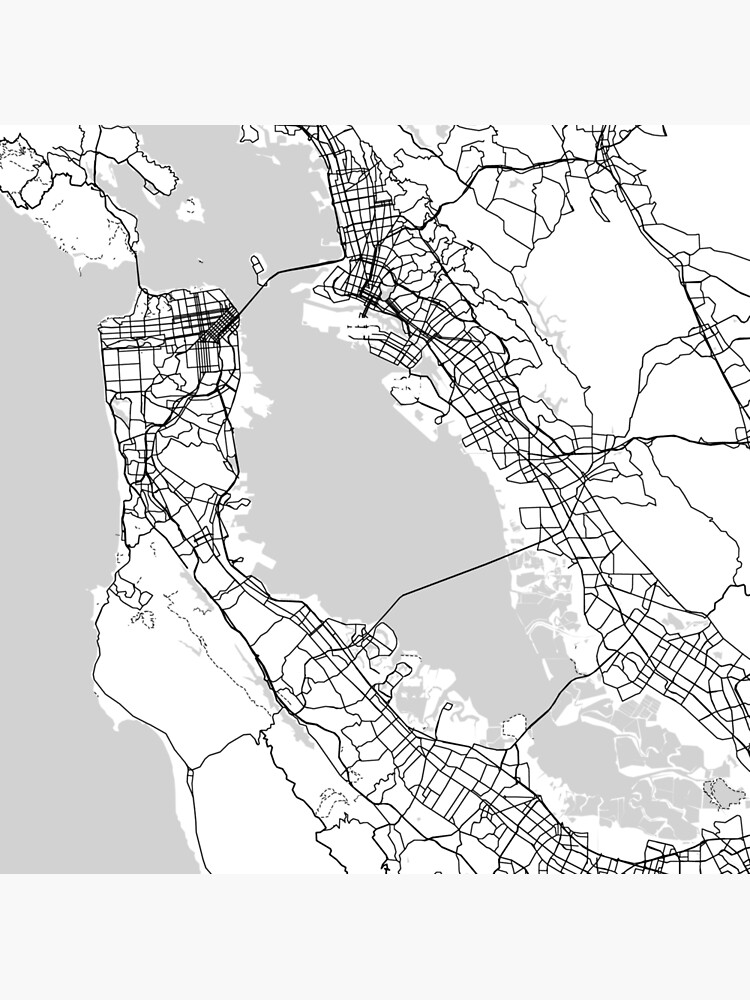 San Francisco bay map. Premium Matte Vertical Poster sold by Eric Chan ...