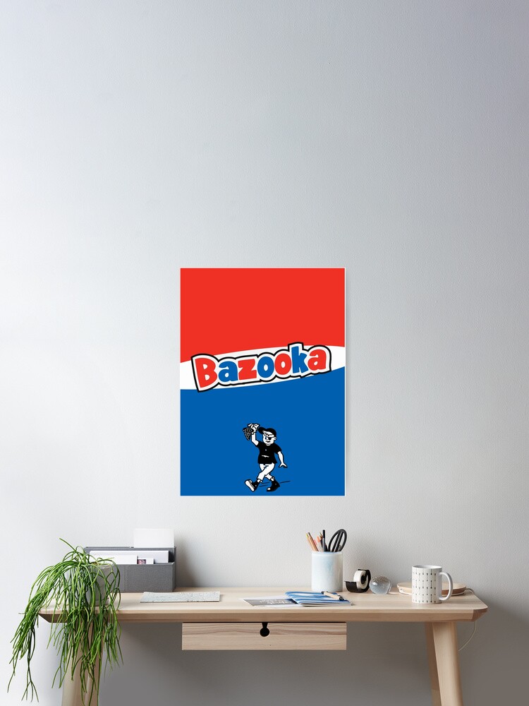 Bazooka Bubble Chewing Gum Poster By Sofiayoushi Redbubble