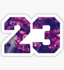 "23" Cute Vintage Print Sticker