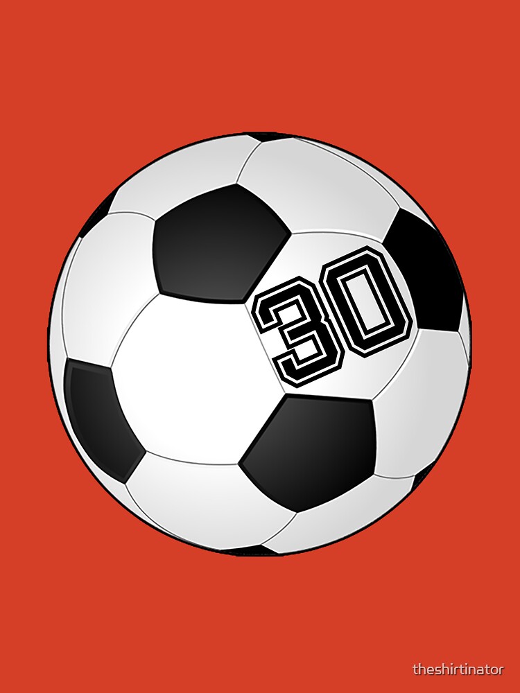 Football Soccer Player Jersey No 30 Back Number #30 Ball Sport Sticker  Gift Kids T-Shirt for Sale by theshirtinator